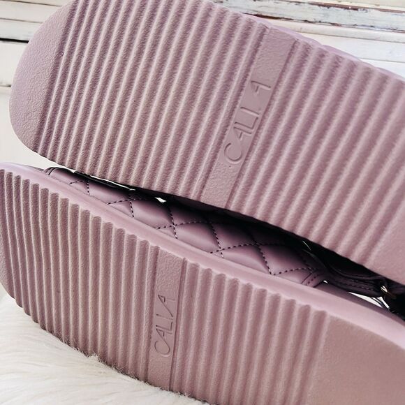 CALIA by Carrie Underwood Quilted Puffer Chunky Sandals in Hazy Plum - Size 9 - Picture 6 of 8